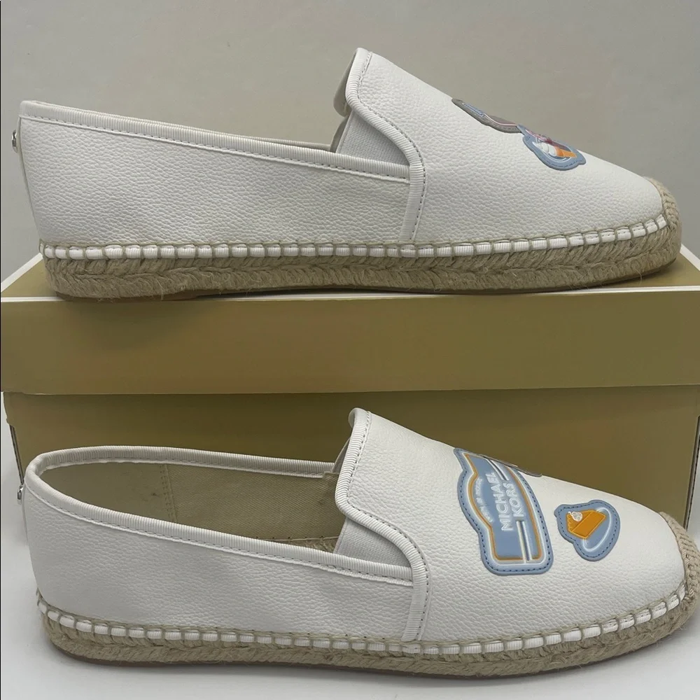 White Espadrille Slip-On Shoes